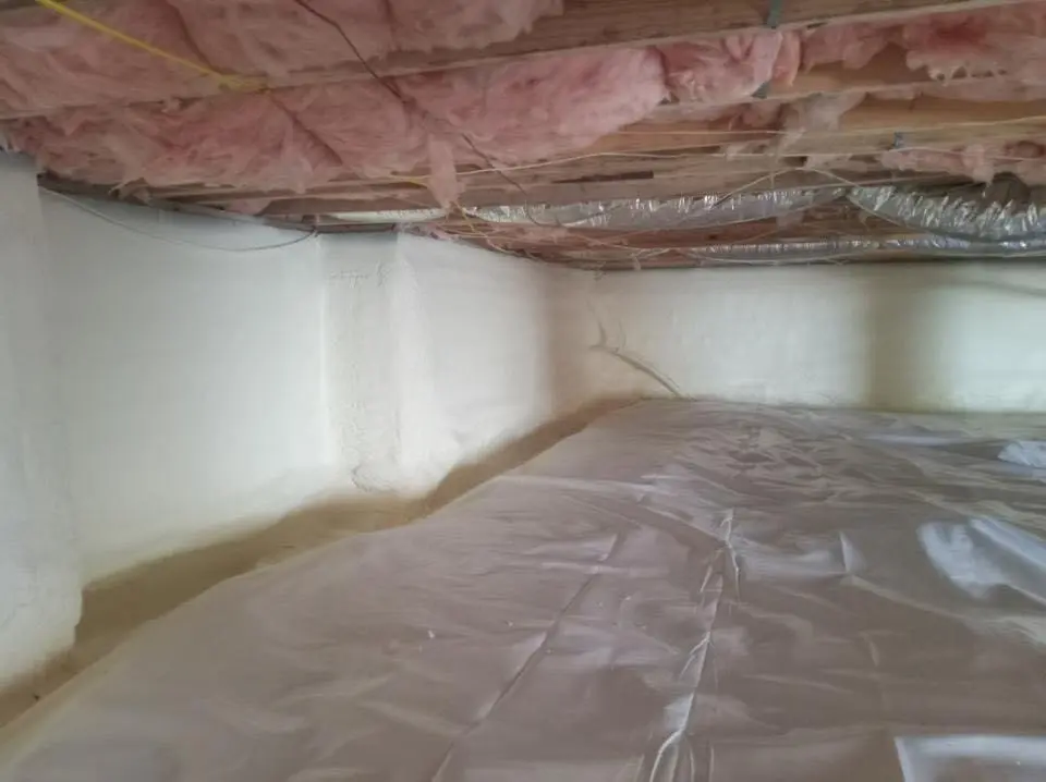 Crawl space encapsulation with closed-cell spray foam for Metal Roof Coating in Franklin Town